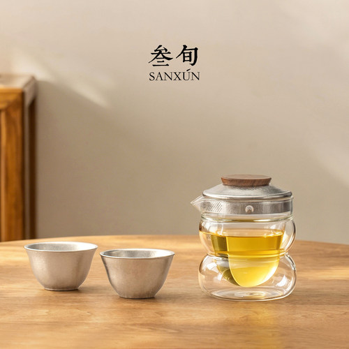 叁旬福禄纯钛泡茶壶家用