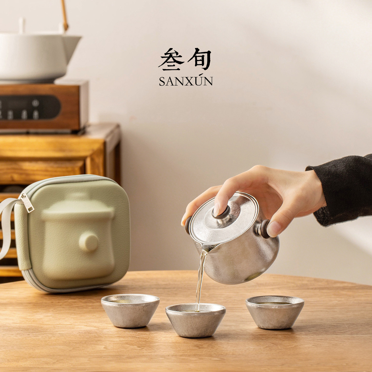 叁旬星耀纯钛旅行茶具图片