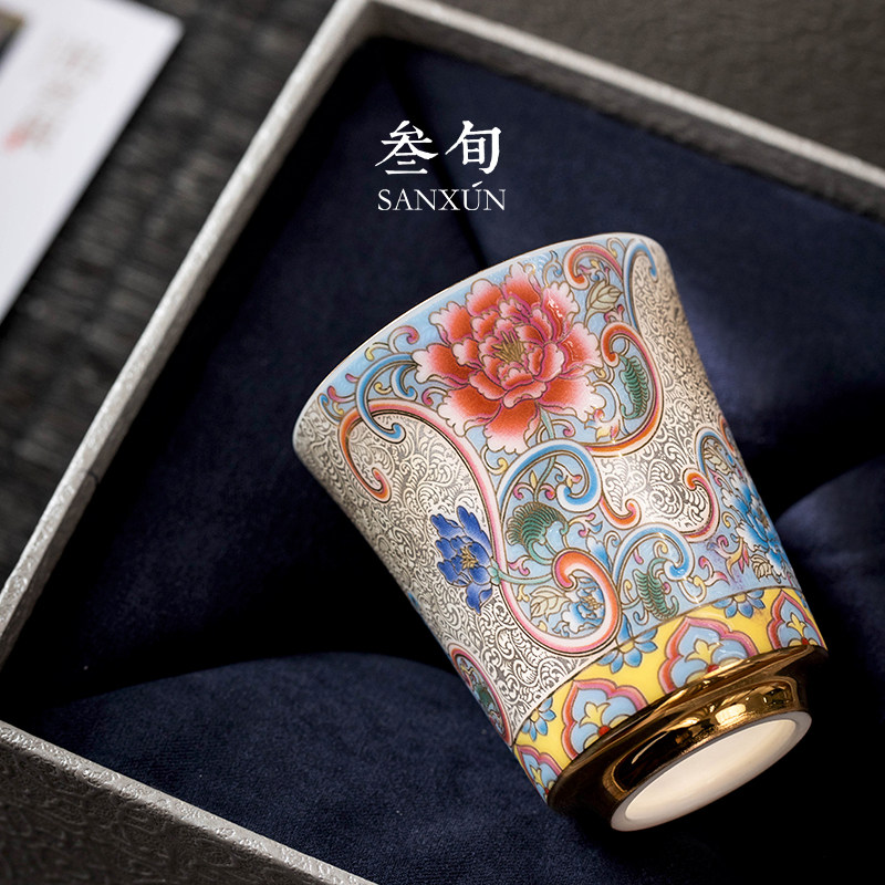 叁旬 盛世华章主人杯单杯品茗杯女男士陶瓷家用功夫茶具茶杯高端