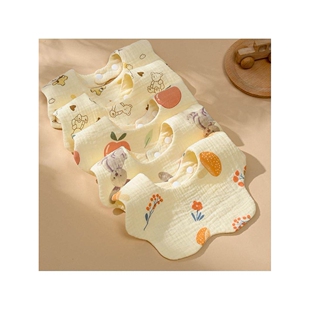 婴儿纱布围嘴纯棉a类口水巾宝宝新生儿围兜男女春夏薄款