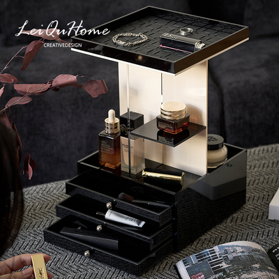 可旋转洗漱台面化妆品收纳盒浴室置物架卫生间用品收纳架厕所轻奢