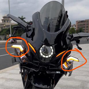 铃木Gsx250R流水转向灯改装 配件固定风翼挡风玻璃前脸套件