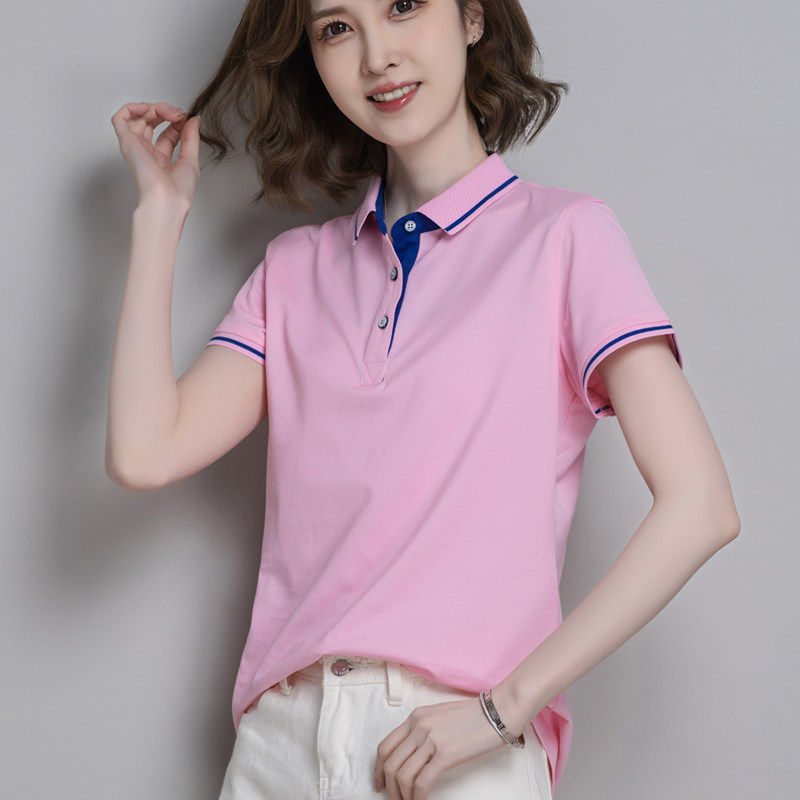桑蚕丝纯棉POLO衫定制印绣LOGO图片