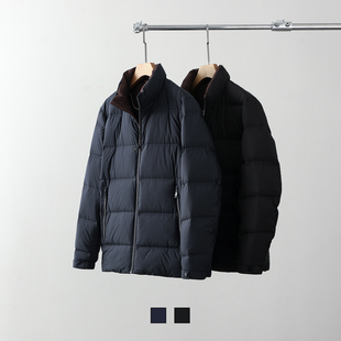 高奢老钱范！蓬松度高！秋冬男士纯色保暖时尚立领羽绒服