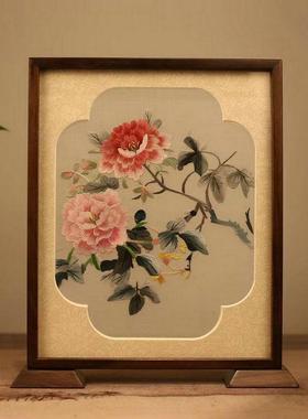 苏绣纯手工双面绣桌面摆台中国风乔迁送礼商务礼品出国送老外