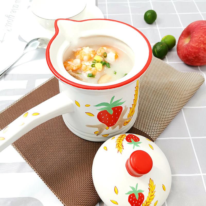 国家专利手绘奶锅学生砂锅宝宝辅食锅陶瓷锅高温明火炖煮煲粥砂锅