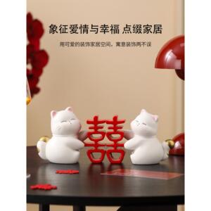 新婚订婚礼物送新人新娘闺蜜高级感实用年轻人特别的结婚喜字摆件