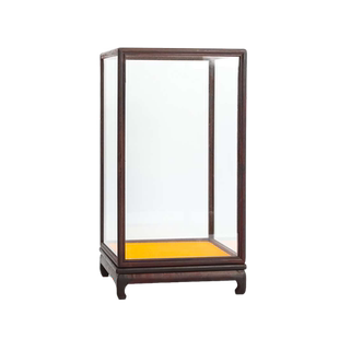 紫檀木佛像玻璃罩观音古董玉石摆件底座展示盒红木透明宝笼防尘罩