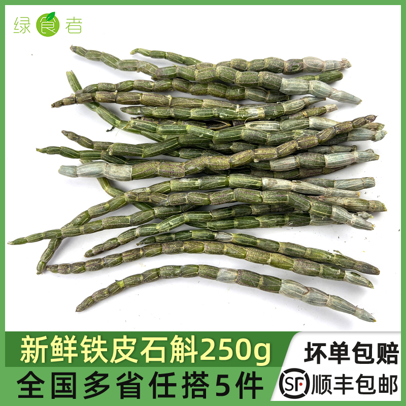 新鲜铁皮石斛250g 煲汤泡茶榨汁食材 铁皮鲜条 满5件包邮