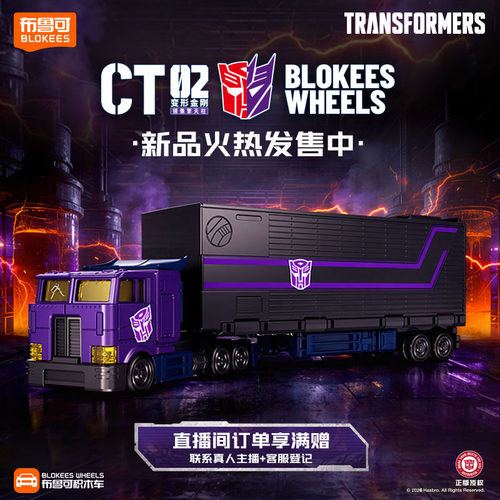 【新品】布鲁变形金刚积木车CT02擎天柱车厢款收藏玩具手办