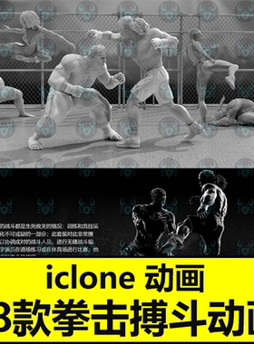 iClone拳击搏斗动画Actorcore动作Hand to Hand Combat徒手格斗