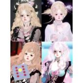 小蘑菇纯白 5款 萌萌哒 奶茶 逆水寒手游捏脸女通用 知沫