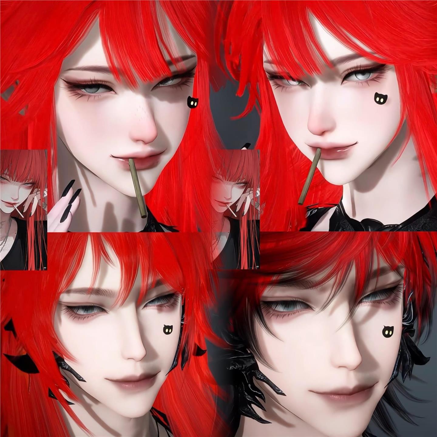 发2 权威情侣款 初雪 逆水寒手游捏脸女/男通用