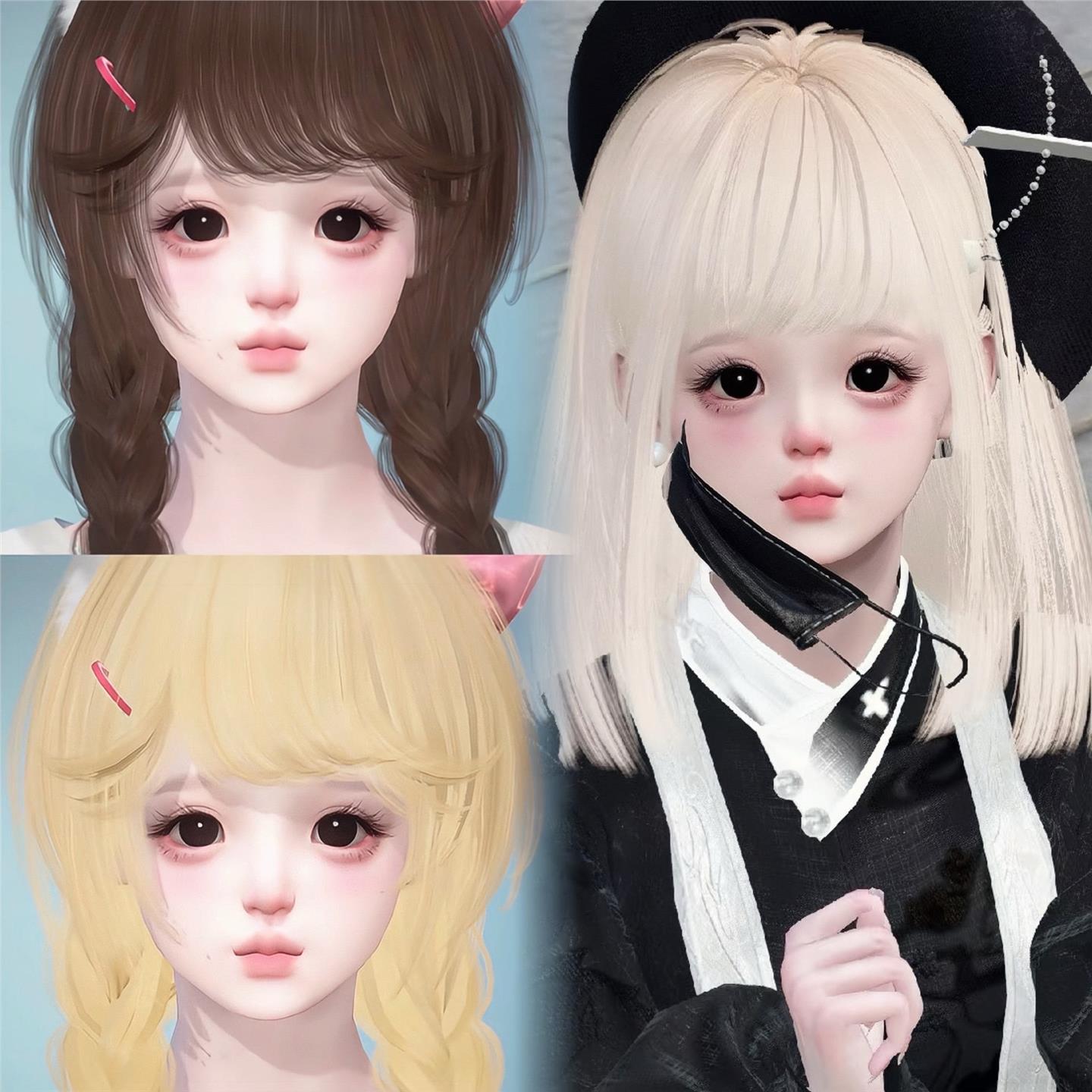 小鱼卷 如此萌物 卡哇伊 可爱萌妹捏脸 逆水寒手游捏脸女通用