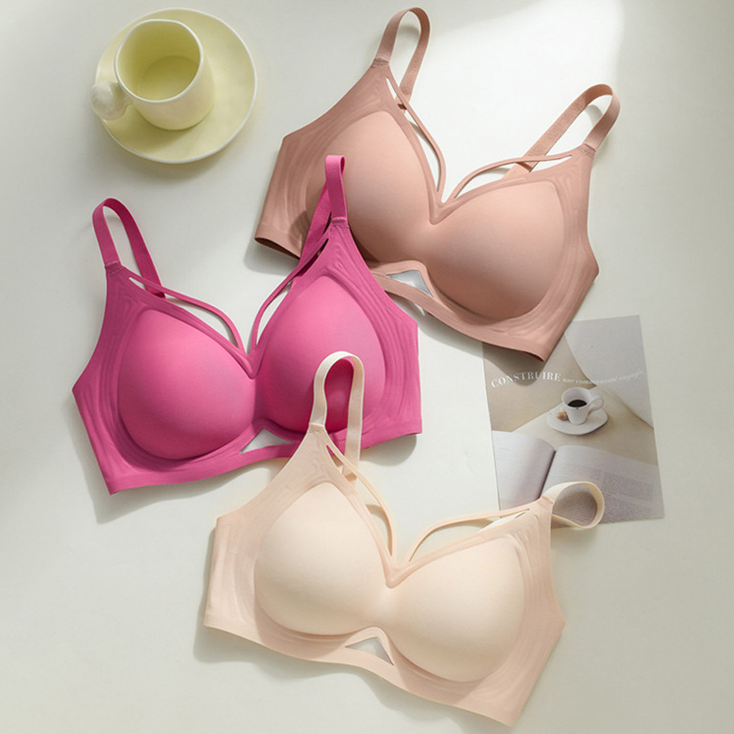 大码内衣女无痕薄款聚拢收副乳
