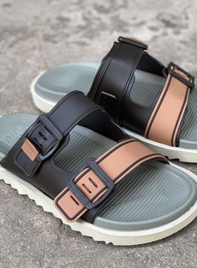 泰国进口Rubber soul橡胶一字拖男拖鞋女外穿ins潮沙滩情侣防滑水