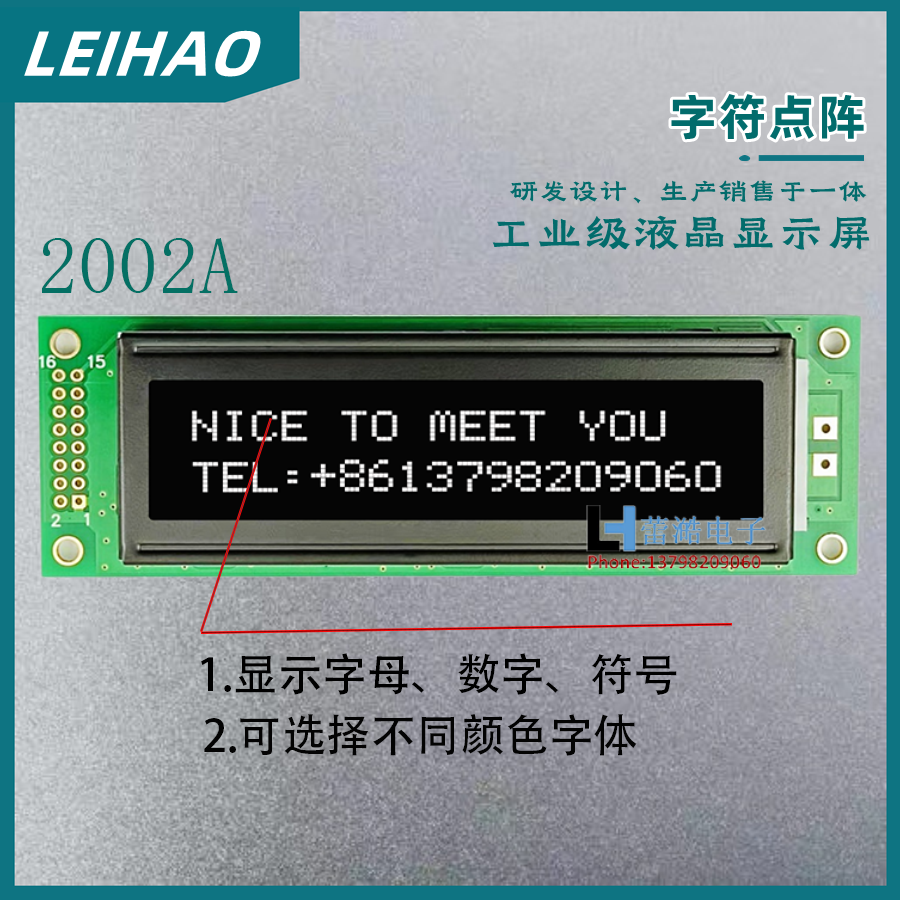 2002工业单色液晶显示屏模块