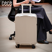 CECE可扩展大容量行李箱女拉杆登机旅行密码 箱结实耐用箱子登机箱