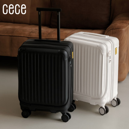 【新品】CECE轻量化前开仓便携登机行李箱可扩展大容量旅行密码箱