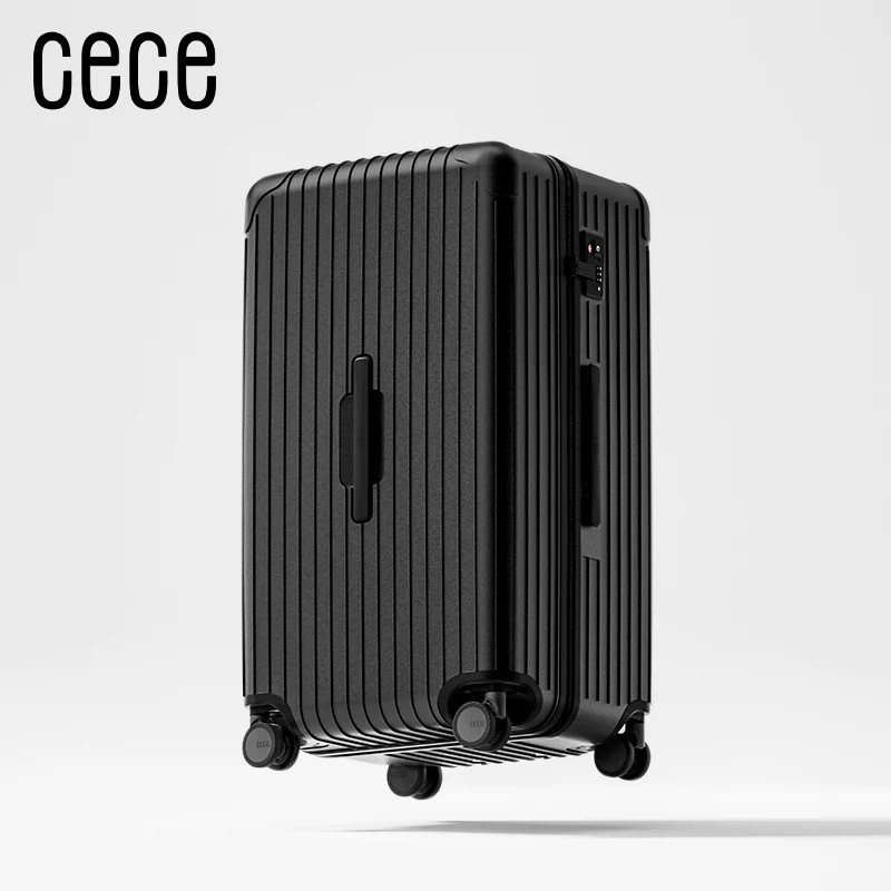 thumbnail for CECE2026 new zippered large-capacity luggage thickened and sturdy wedding dowry burgundy wedding trolley suitcase