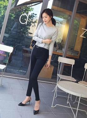 清仓letsdiet魔术裤女春秋显瘦高弹力小黑裤外穿打底小脚裤子SP68