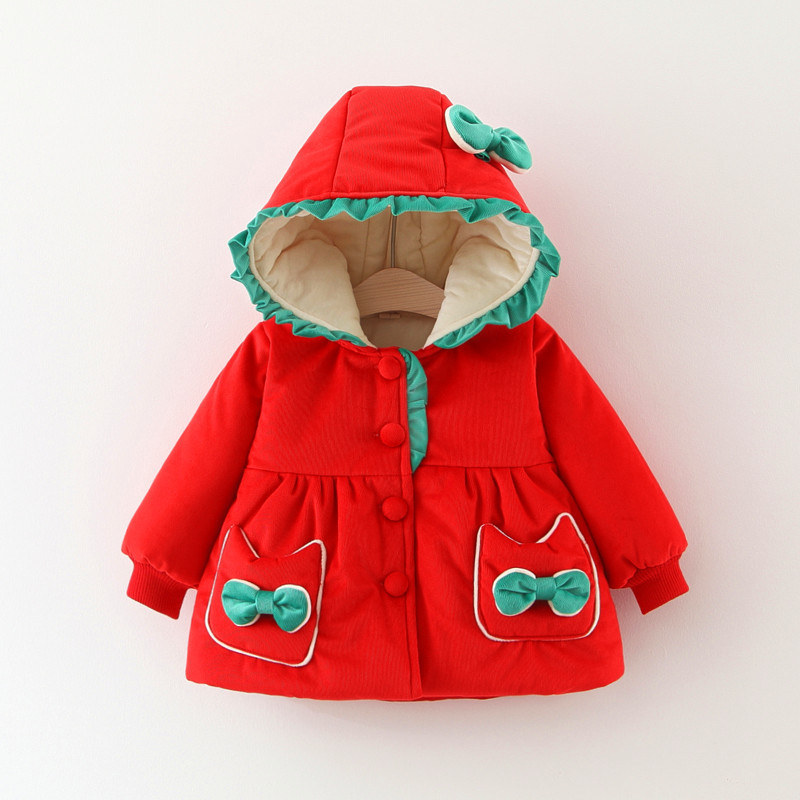 宝宝外套秋冬装小女孩加厚儿童棉服小童1婴儿衣服3岁女童冬季棉衣