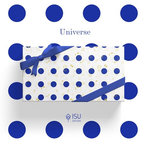 送男生蓝色生日礼物包装纸