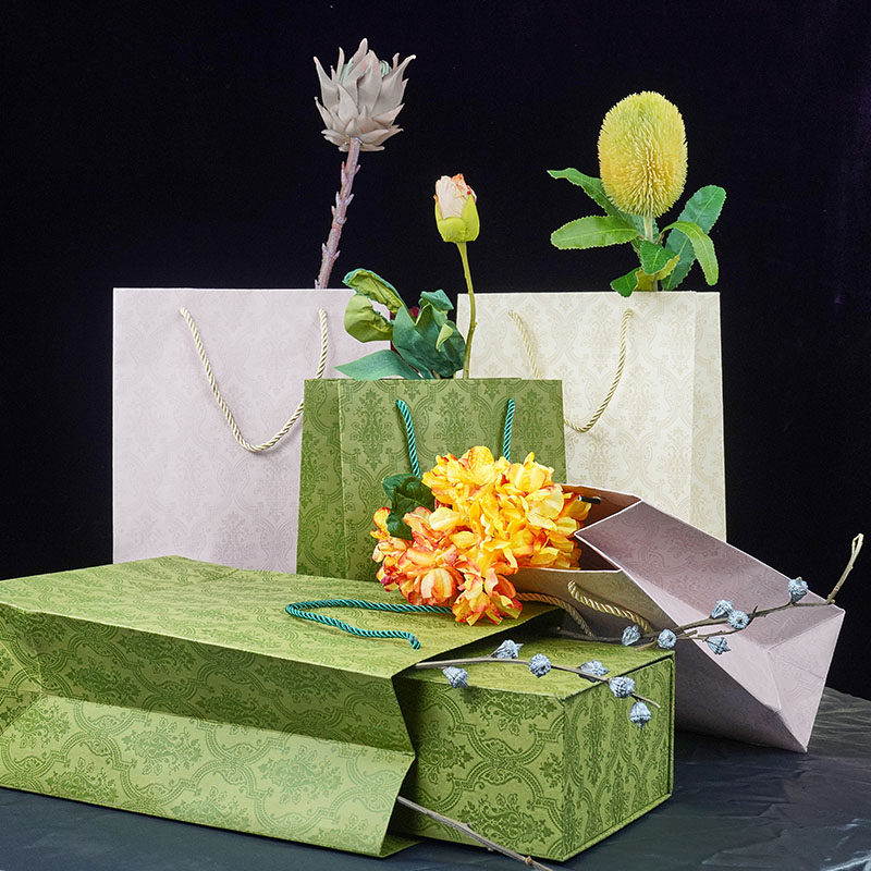 1920复古巴黎奢侈品高档礼品袋手提袋情侣生日伴手礼物包装纸袋子