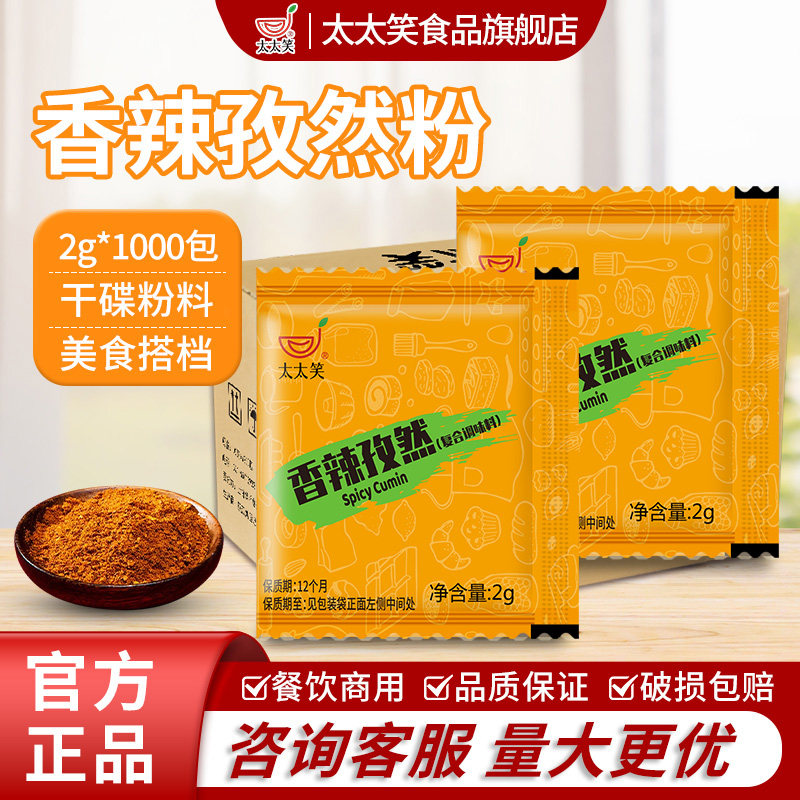 太太笑 孜然粉香辣包2g*1000小包商用炸鸡烤鸡翅调味粉烧烤调味料