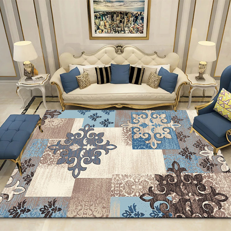 Mediterranean Sea blue American style Nordic carpet a living room Coffee table mat carpet bedroom Bedside blanket Shop for modern Simplicityin the Home Fabric , Carpet  category - from Buy2taobao.com to provide professional Taobao agent buy service