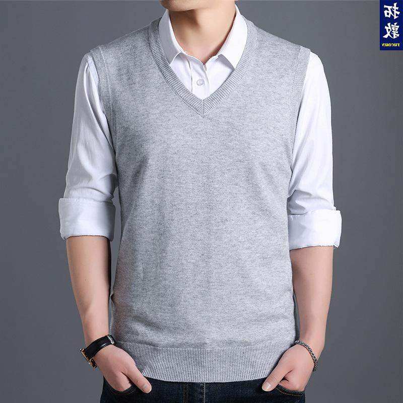 热销正品牌男式马夹背心秋冬针织羊毛衫含打底V领商务休闲马甲男|msdalam kategori Pakaian Lelaki, Vest/Vest - dari Buy2taobao.com untuk memberikan perkhidmatan ejen Taobao profesional membeli