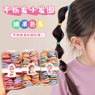 儿童发圈女糖果彩色头绳小女孩扎发马尾丸子头高弹皮筋不伤发发饰