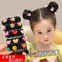 Детский парик, мультяшная заколка для волос, детская безвредная эластичная резинка для волос для принцессы, не повреждает волосы