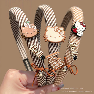 儿童发箍可爱小女孩KT猫蝴蝶结发卡女童宝宝高颅顶头箍不伤发发饰