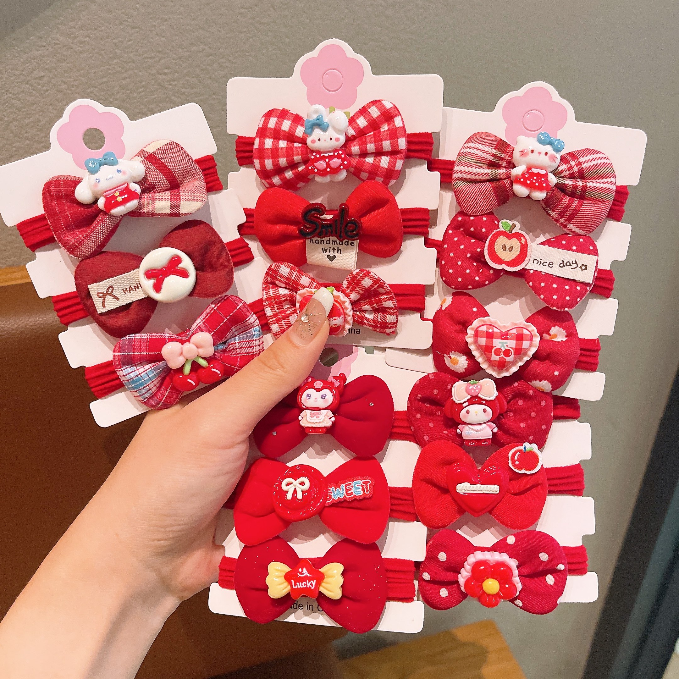 库洛米皮筋女儿童发圈红色蝴蝶结新年女童马尾头绳耐用小女孩发绳,童装/婴儿装/亲子装,发饰,淘宝优惠券,粉丝福利购,淘宝优惠卷