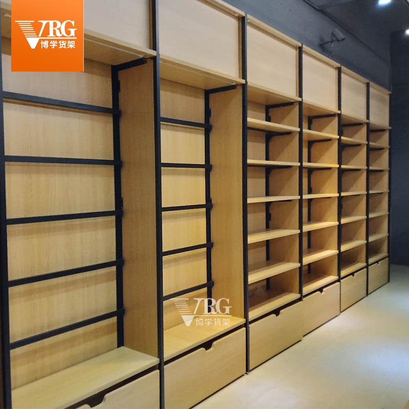 新款直销新款文具店货架钢木多层文具货柜展示柜书店档展示架整店