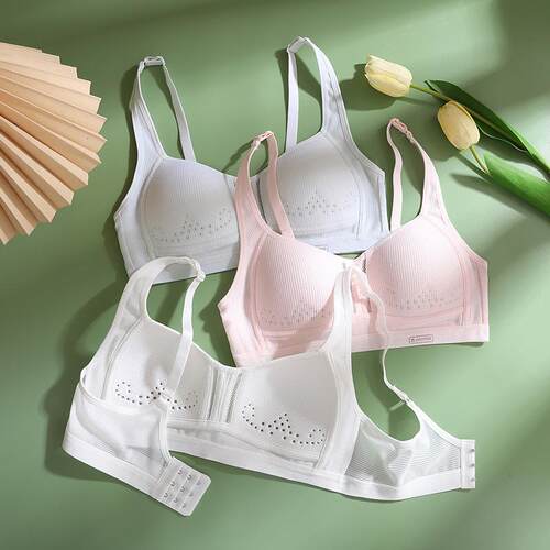 新款直销洞洞杯透气女童内衣发育期二阶段少女文胸无钢圈高中女生