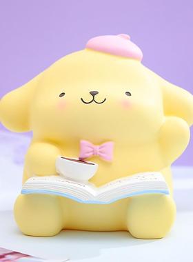 新款直销卡通萌宠奶黄奥丁狗少女心ins学生书桌大容量硬币收纳储