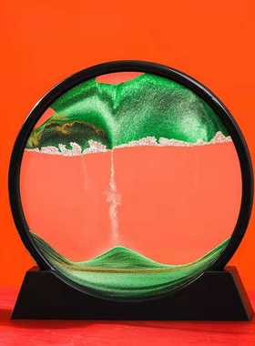 新款直销3Ｄ动态流动沙画客厅装饰摆件教师节礼物生日节日礼品8