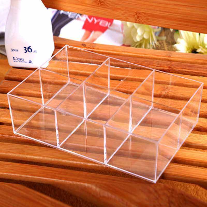 新款直销PS透明6格塑料盒首饰串珠收纳盒透明展示盒小零件无盖整,收纳整理,桌面收纳盒,淘宝优惠券,粉丝福利购,淘宝优惠卷