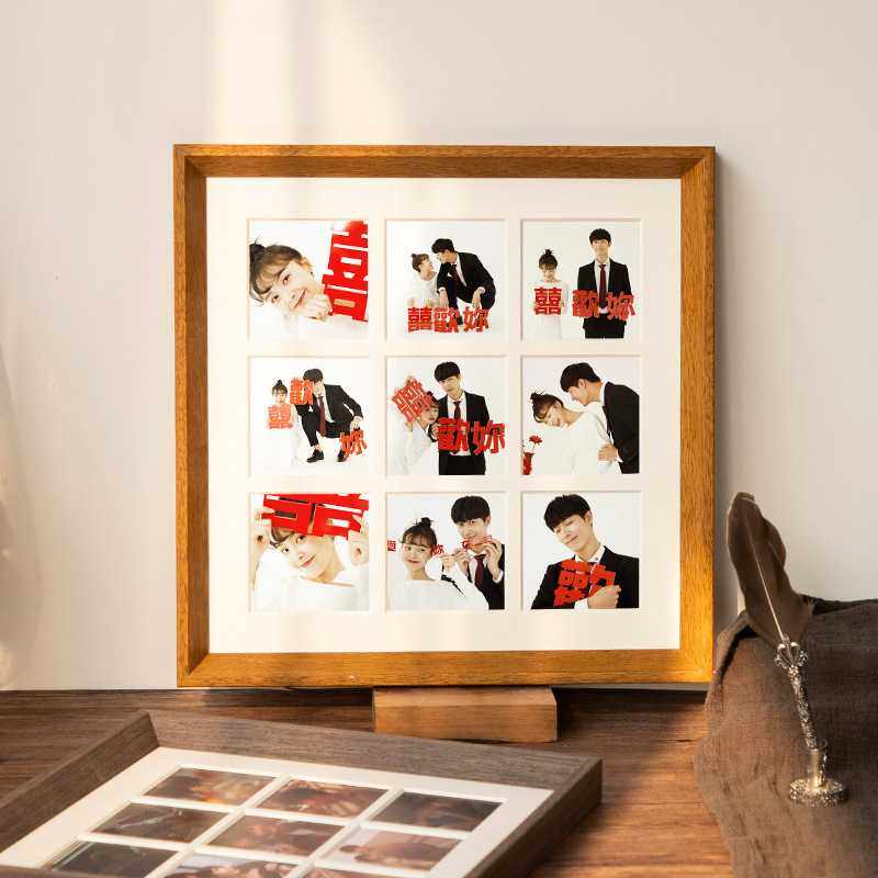 新款直销相框宫格卡纸创意diy宝宝洗照片做成相框挂墙婚纱照框九,家居饰品,相框/画框,淘宝优惠券,粉丝福利购,淘宝优惠卷