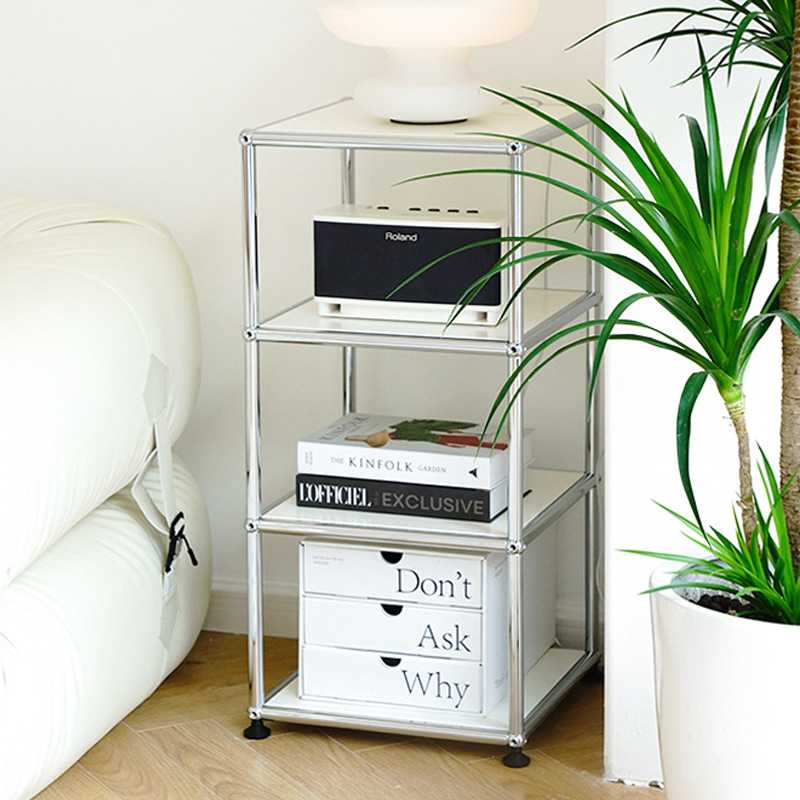 新款直销多层收纳架usm置物架ins不锈钢储物架客厅落地模块柜模块