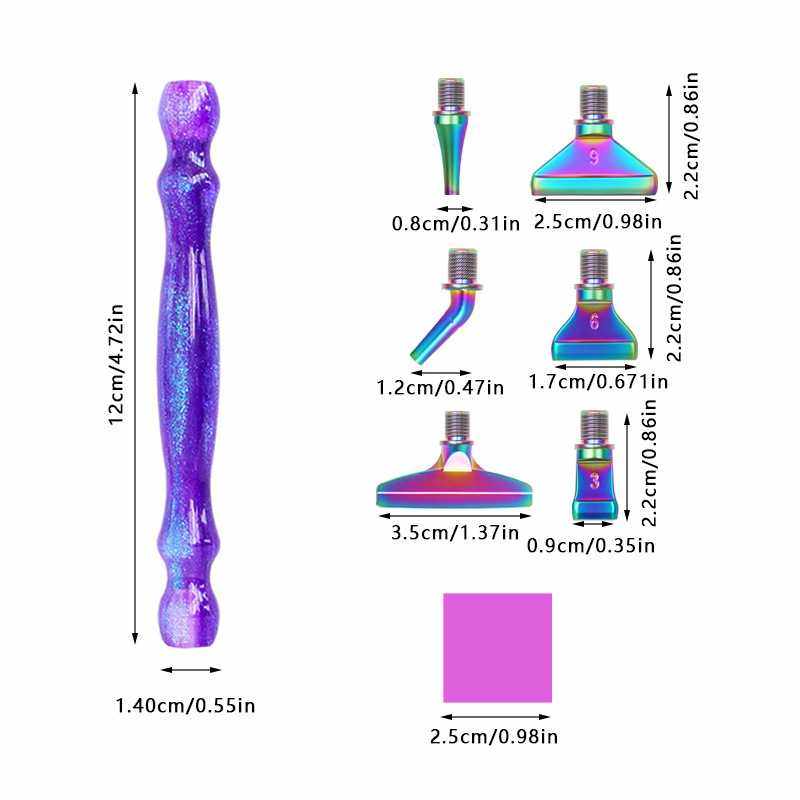 新款直销钻石画新款树脂点钻笔 螺纹钻石绣DIY方钻圆钻彩色金属点,五金/工具,车身维修工具,淘宝优惠券,粉丝福利购,淘宝优惠卷