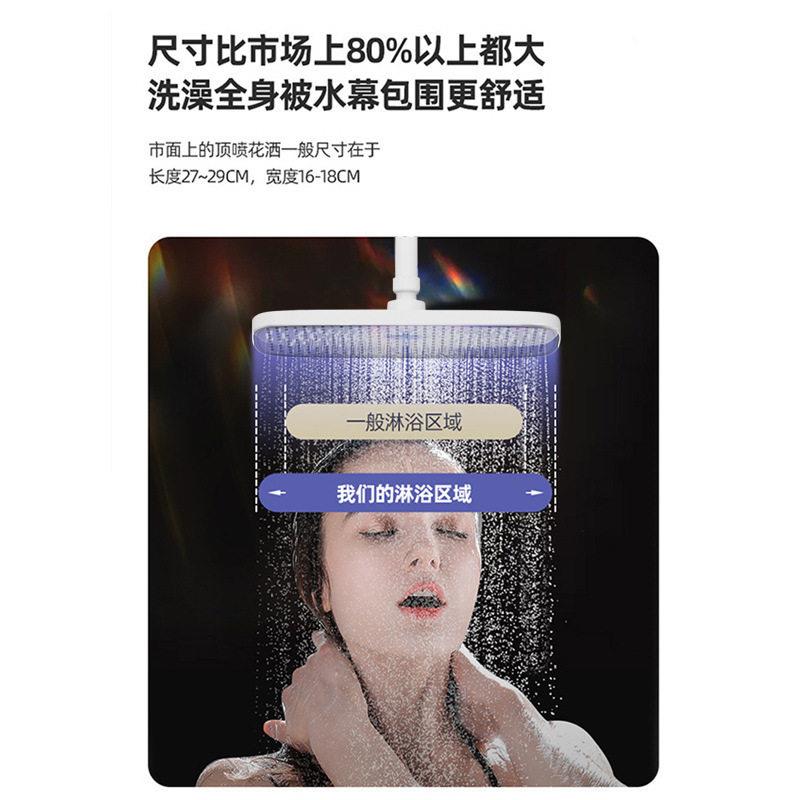 新款直销君御家用二花洒套装恒温数显卫生间浴室卫浴白色全铜钢琴