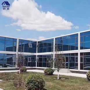 新款直销打包箱活动房 玻璃幕墙集装箱 办公室墙项目部房屋 住人