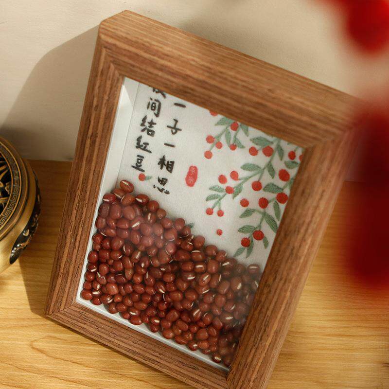 新款直销新款实物填充长方形刺绣木相框画diy手工手绣材料包家居