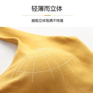 直销挂脖背心女带胸垫美背露脐内搭抹胸针织法式 新款 别致小吊带纯