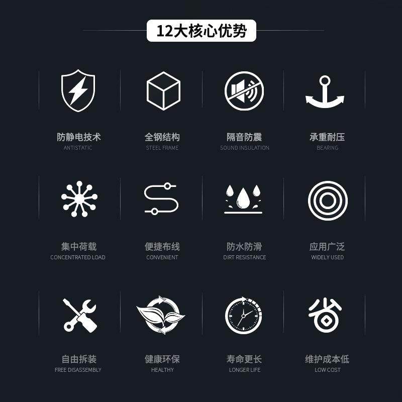 新款直销国标玫瑰灰陶瓷防静电地板高架地砖pvc机房监控室活动网,家装主材,防静电地板,淘宝优惠券,粉丝福利购,淘宝优惠卷