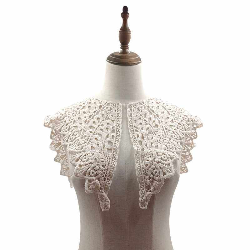 新款直销蕾丝对领 牛奶丝刺绣胸花 立体镂空绣花假领子 DIY花边辅,居家布艺,花边,淘宝优惠券,粉丝福利购,淘宝优惠卷