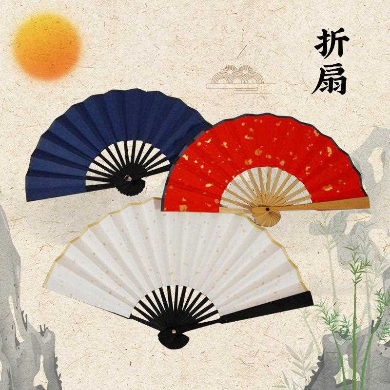 新款直销竹质手工儿童扇迷你中国折扇汉服玩偶头饰配饰娃娃扇子古